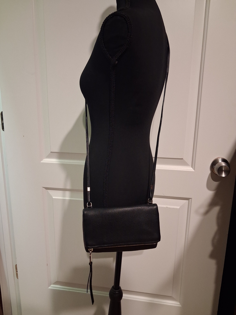 Coach Urbane Black Pebble  Leather Crossbody Bag
